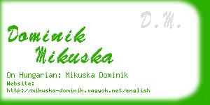 dominik mikuska business card